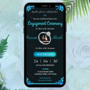 Engagement Ceremony Invite | Modern Couple Theme