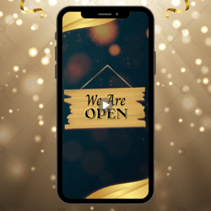 Showroom Opening Video Invite | Black Gold Theme