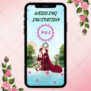 Royal Floral Wedding Invitation Video for WhatsApp